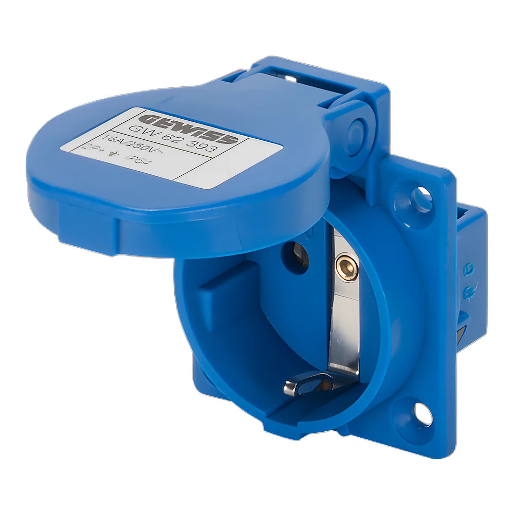 Розетка вбудована Schuko 10° IP54 2P+E 16 А 230 В 50х50 GEWISS GW62393