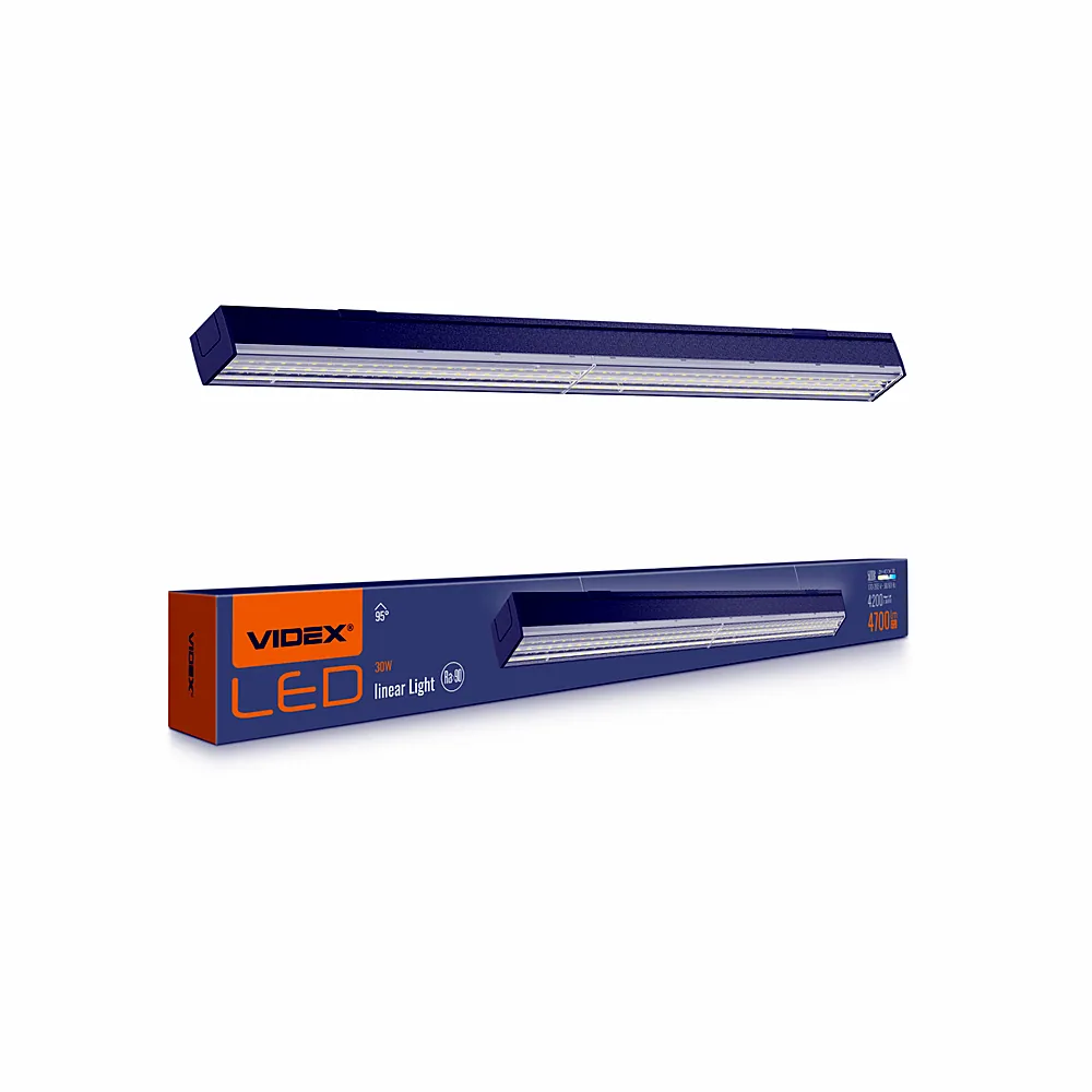 LED світильник лінійний VIDEX BN03 30W 0.6М 5000K 220V Black