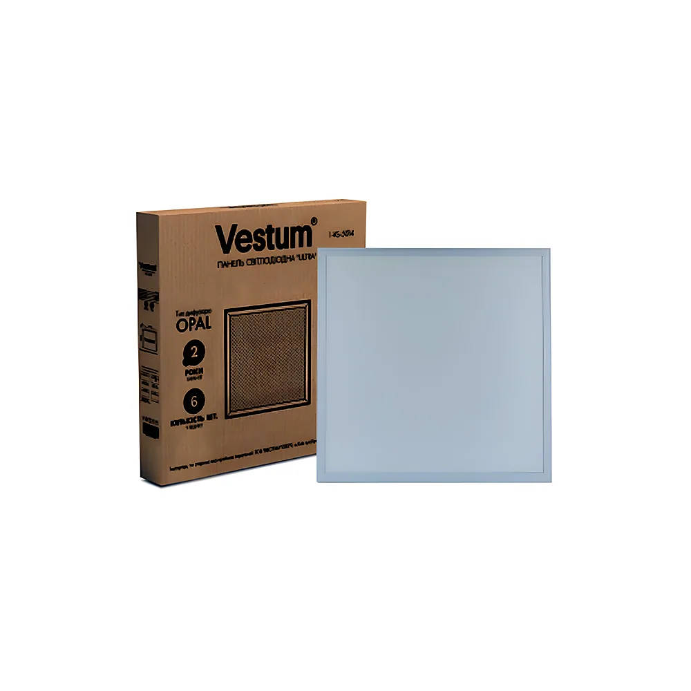 Світлодіодна панель ULTRA SLIM 50 Вт 600х600 мм 6500 K 220 В Vestum 1-VS-5021