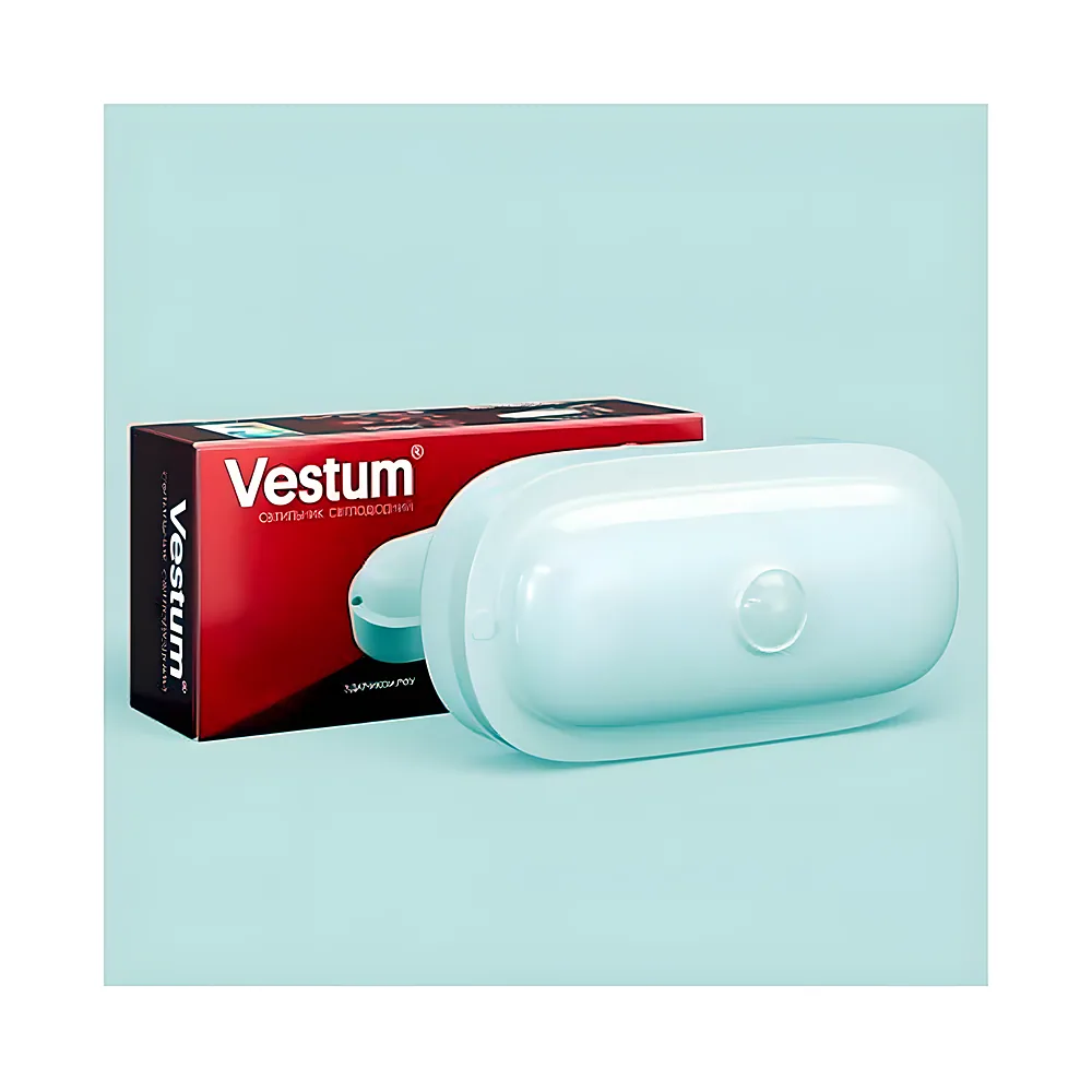 Світильник ЖКГ LED 18 Вт круг 4500 K 220 В з датчиком руху білий Vestum 1-VS-7108