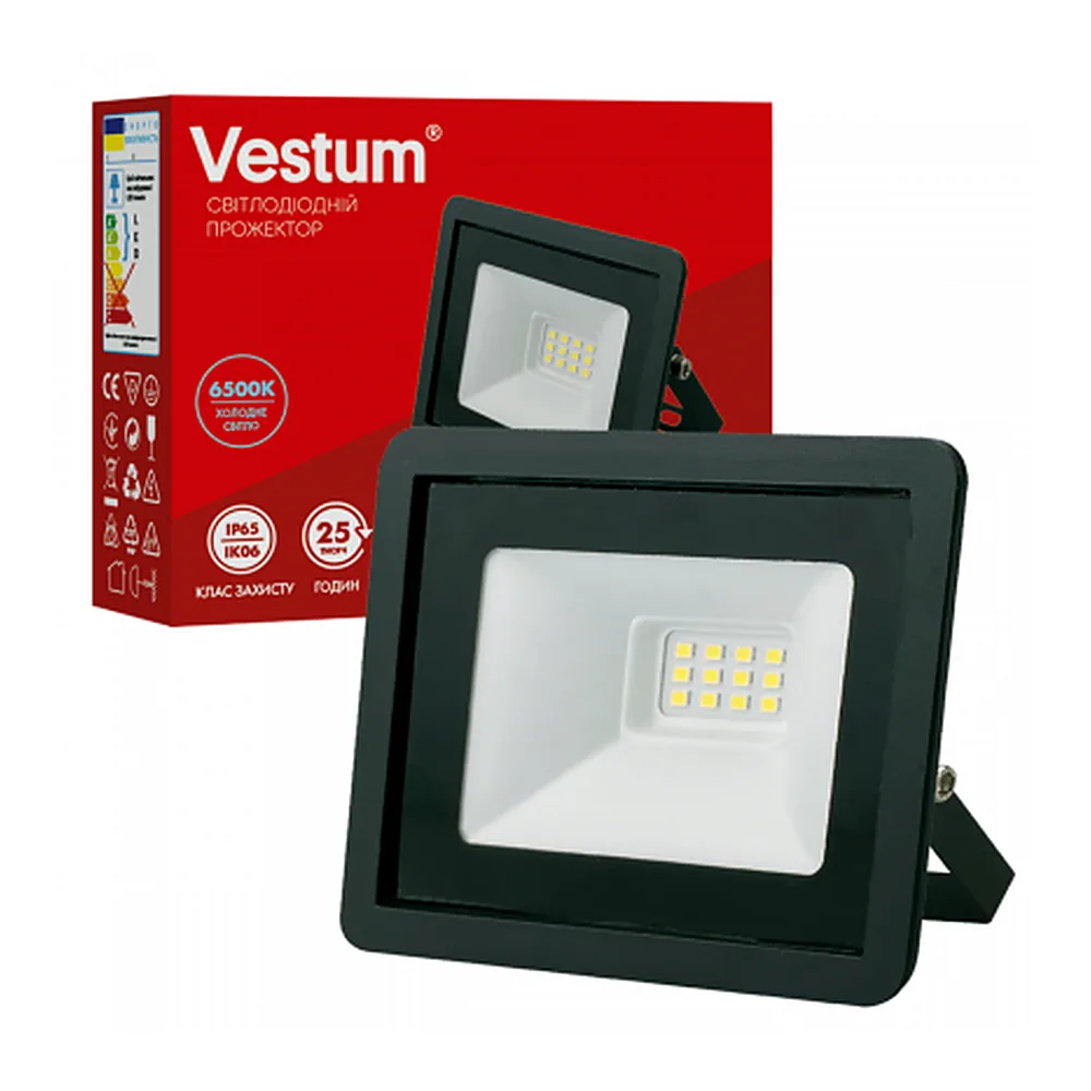 Прожектор LED Vestum 10W 800Лм 6500K 185-265V IP65