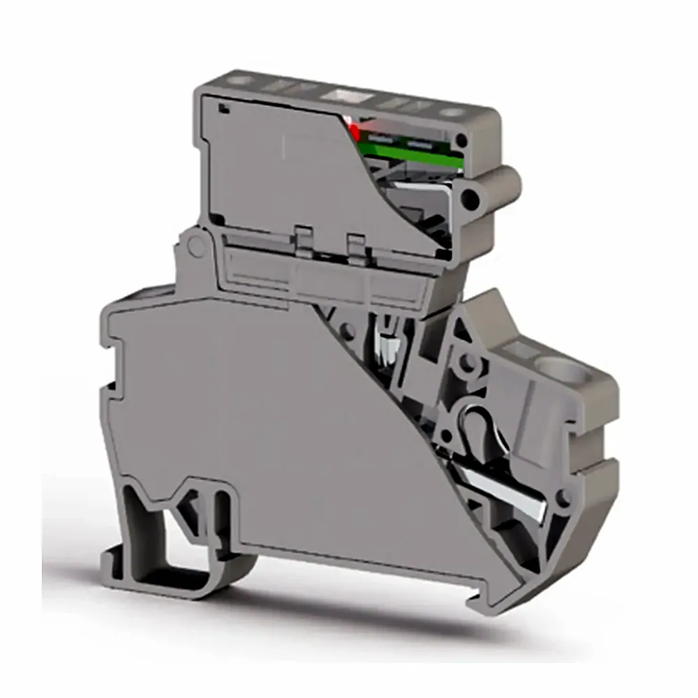 Клема Klemsan PYK 4 SLD 24V під запобіжник 4 мм сіра
