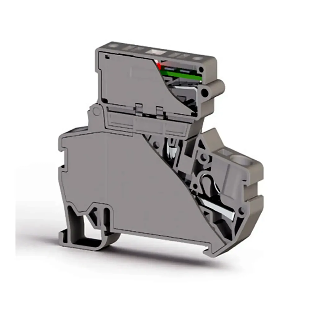 Клема Klemsan PYK 4 SLD 220V під запобіжник 4 мм сіра