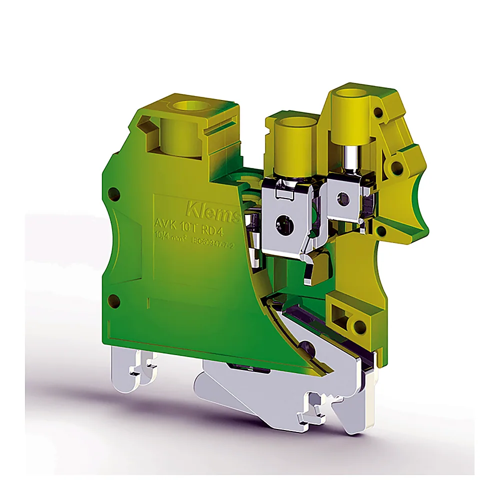 Клема Klemsan AVK 10 T RD 4 заземлення 10 мм жовто-зелена