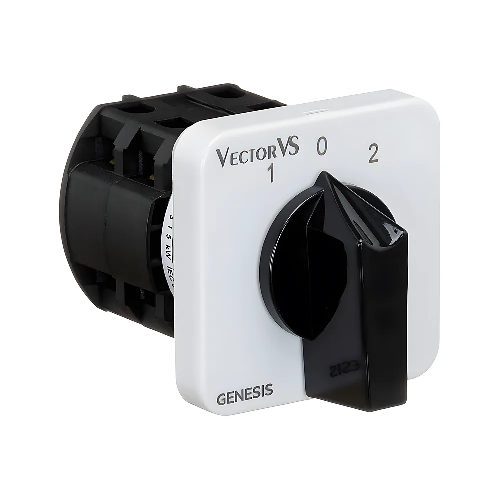 Кулачковий перемикач GC 16 А 2P схема 202 I-0-II з поверненням в 0 Vector VS GC 16 202 U