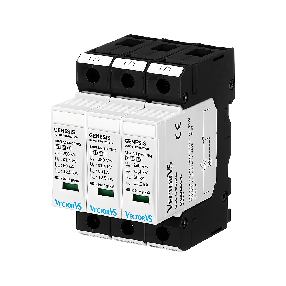 Обмежувач перенапруг GENESIS GP T123 3P 280/12,5 3+0 TNC compact Vector VS GP3B212CCAC