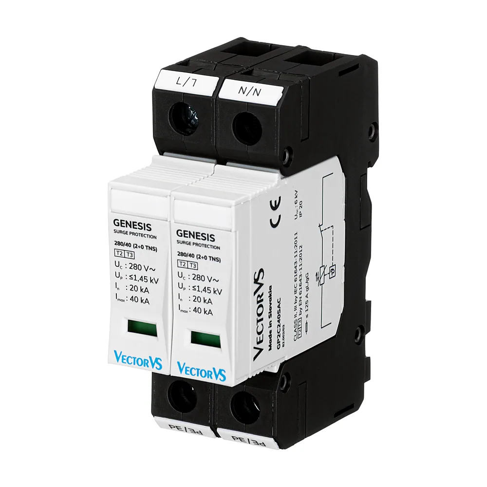 Обмежувач перенапруги GENESIS GP T23 2P 280/40 (2+0 TNS)
