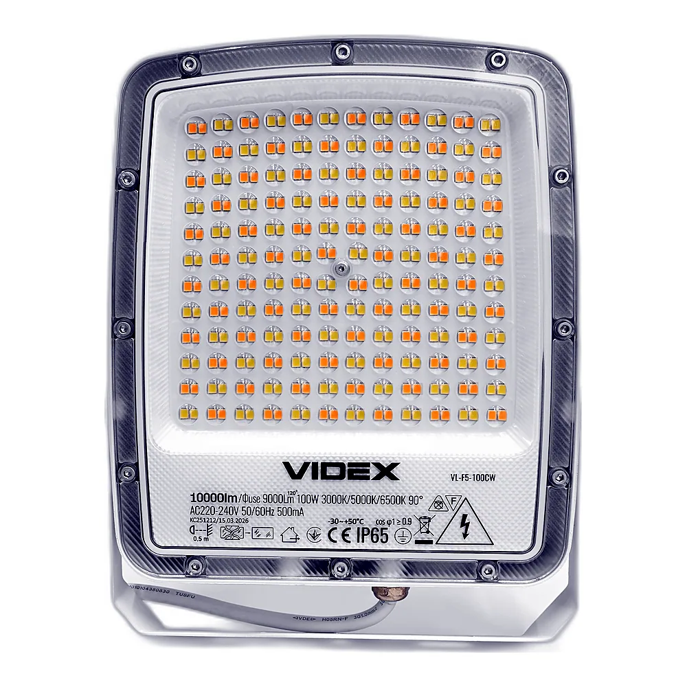 LED прожектор VIDEX F5 100W 3000-5000-6500K 230V White (VL-F5-100CW)