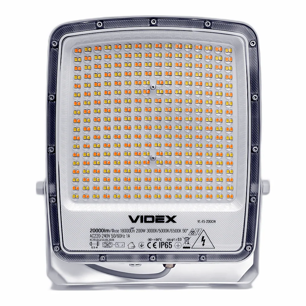 LED прожектор VIDEX F5 200W 3000-5000-6500K 230V White (VL-F5-200CW)