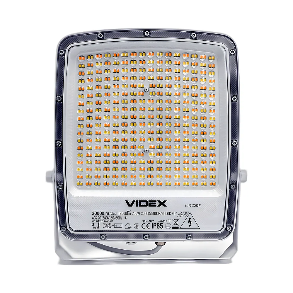 Прожектор світлодіодний F5 200 Вт 3000-5000-6500 K 230 В білий Videx VL-F5-200CW