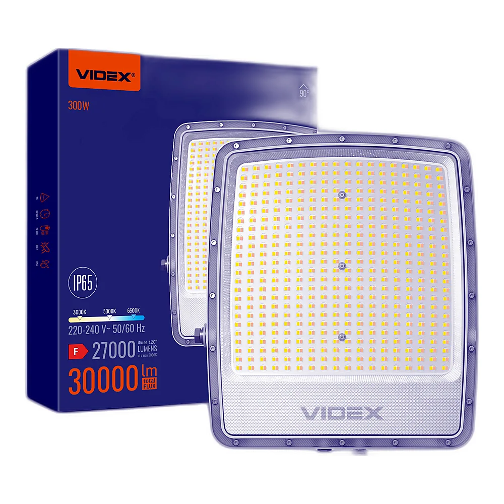 LED прожектор VIDEX F5 300W 3000-5000-6500K 230V White (VL-F5-300CW)