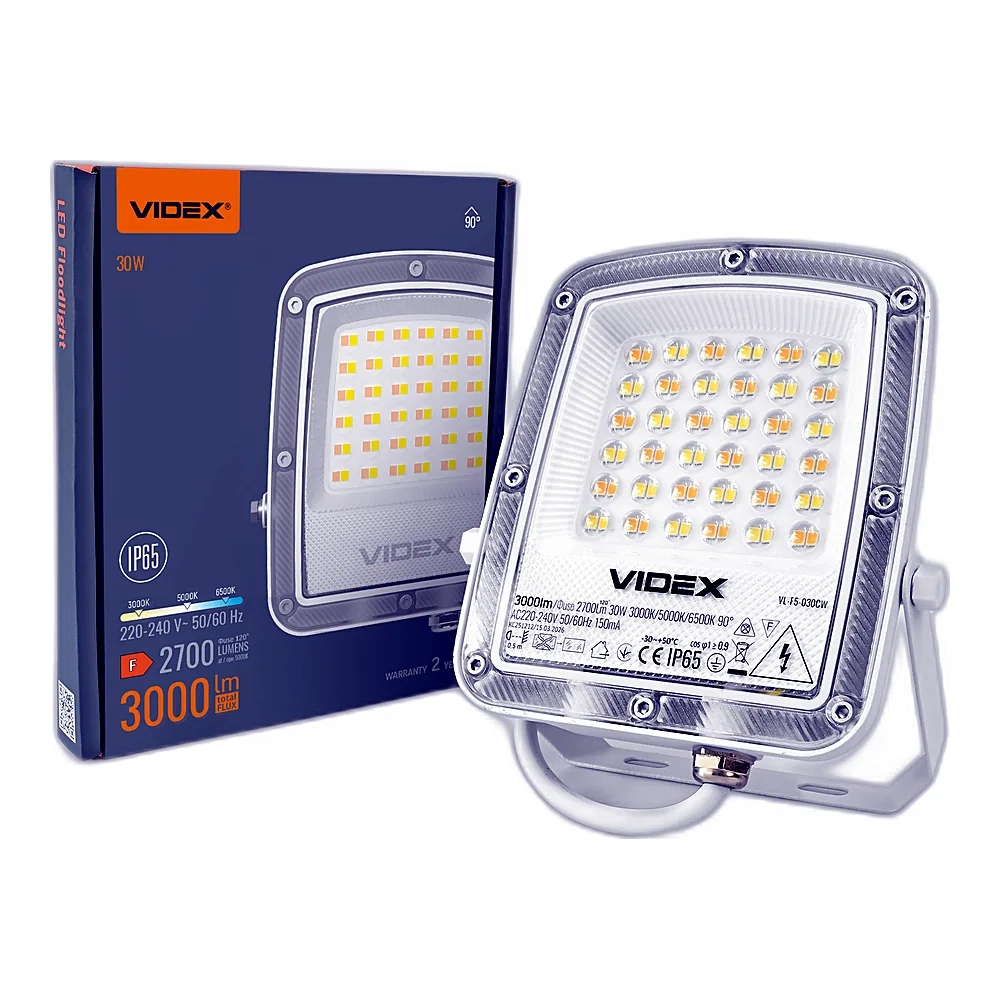 LED прожектор VIDEX F5 30W 3000-5000-6500K 230V White (VL-F5-030CW)