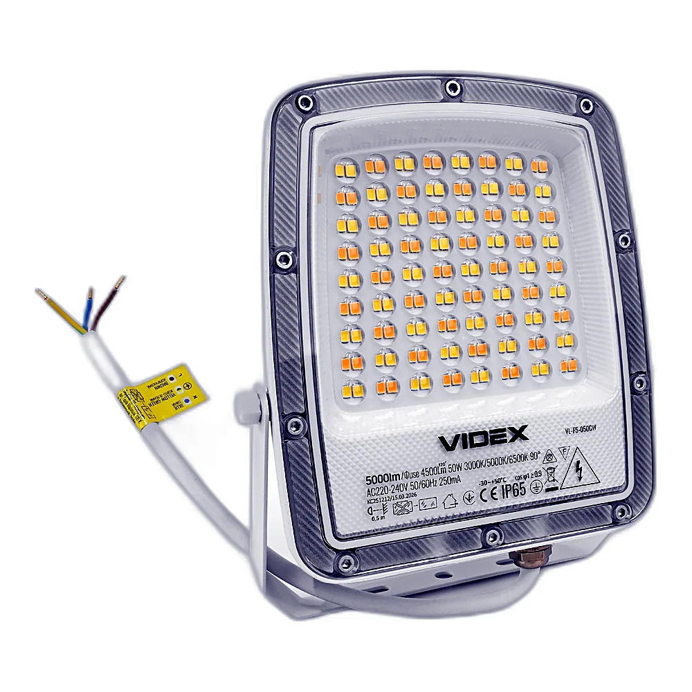 LED прожектор VIDEX F5 50W 3000-5000-6500K 230V White (VL-F5-050CW)