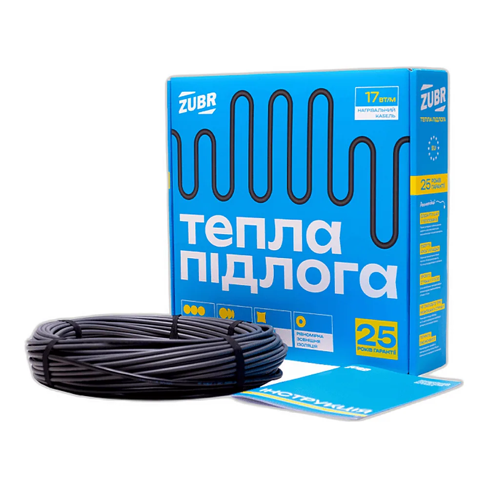 Нагрівальний кабель ZUBR DC Cable 17 / 720 Вт 42 м.