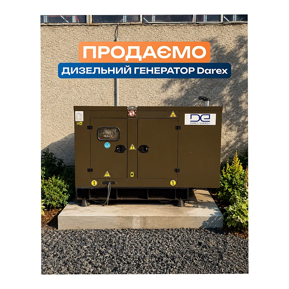Дизельний генератор Darex AJ-B 44, трьохфазний, 44 кВА / 35 кВт, б/в