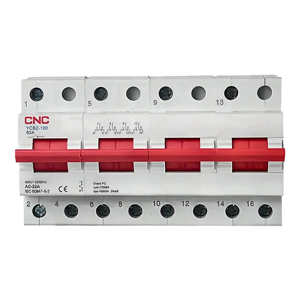 Перемикач навантаження модульний YCBZ-100 4P 63 А 1-0-2 240/415 В~ CNC Б00042754