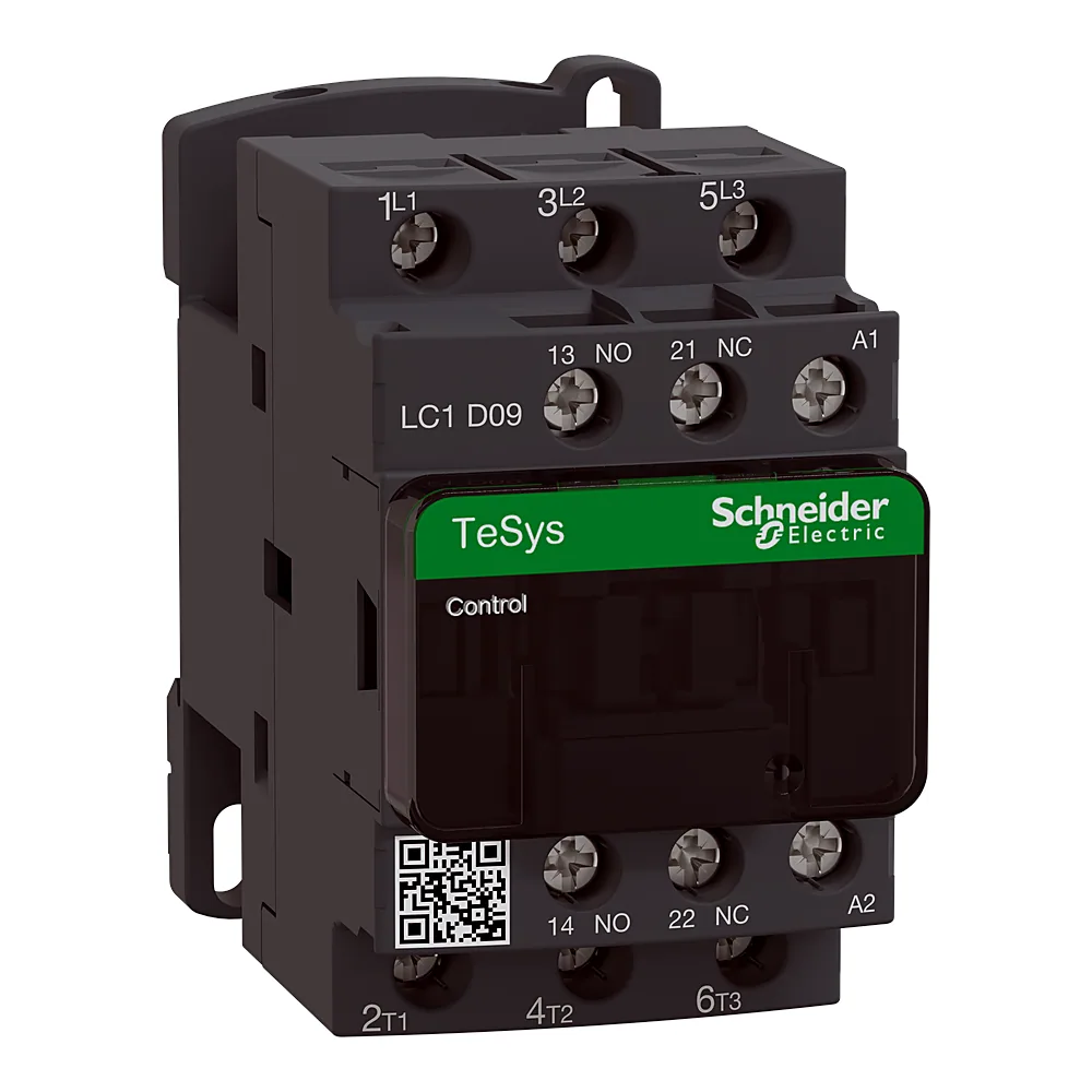 Контактор TeSys D 3P 9 А AC-3 1NO+1NC 380 В AC 50/60 Гц Schneider Electric LC1D09Q7