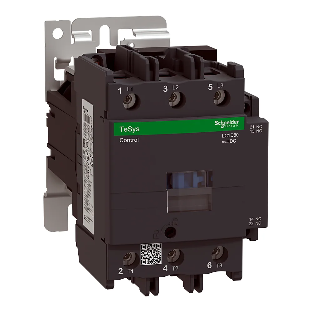 Контактор TeSys Deca 3P 80 А 37 кВт 1NO+1NC котушка 220 В DC Schneider Electric LC1D80MD
