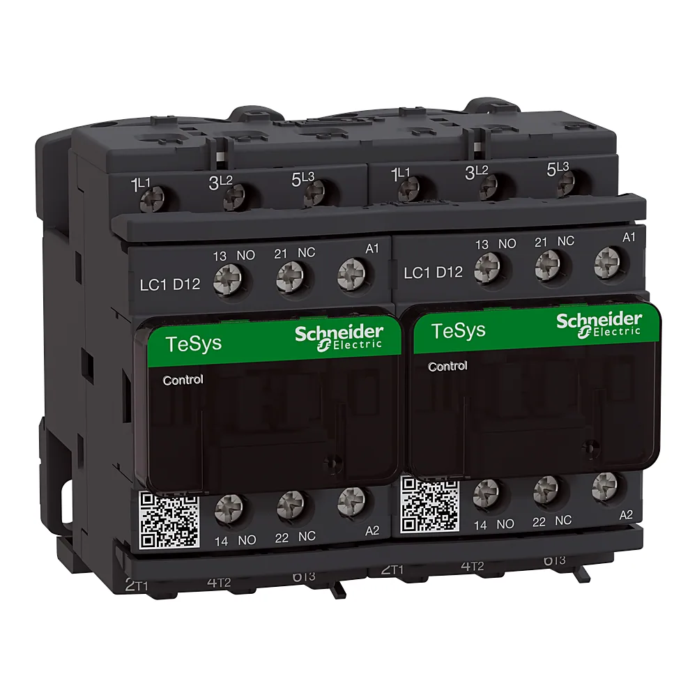 Контактор TeSys Deca реверсивний 3P 12 А 1NO+1NC котушка 220 В AC 50/60 Гц Schneider Electric LC2D12M7