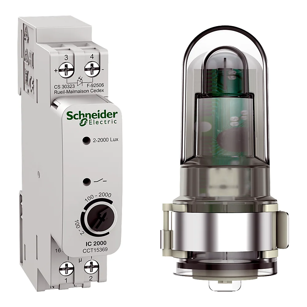 Сутінковий вимикач Acti9 IC2000 з настінним датчиком 2-2000 лк 16 А Schneider Electric CCT15369