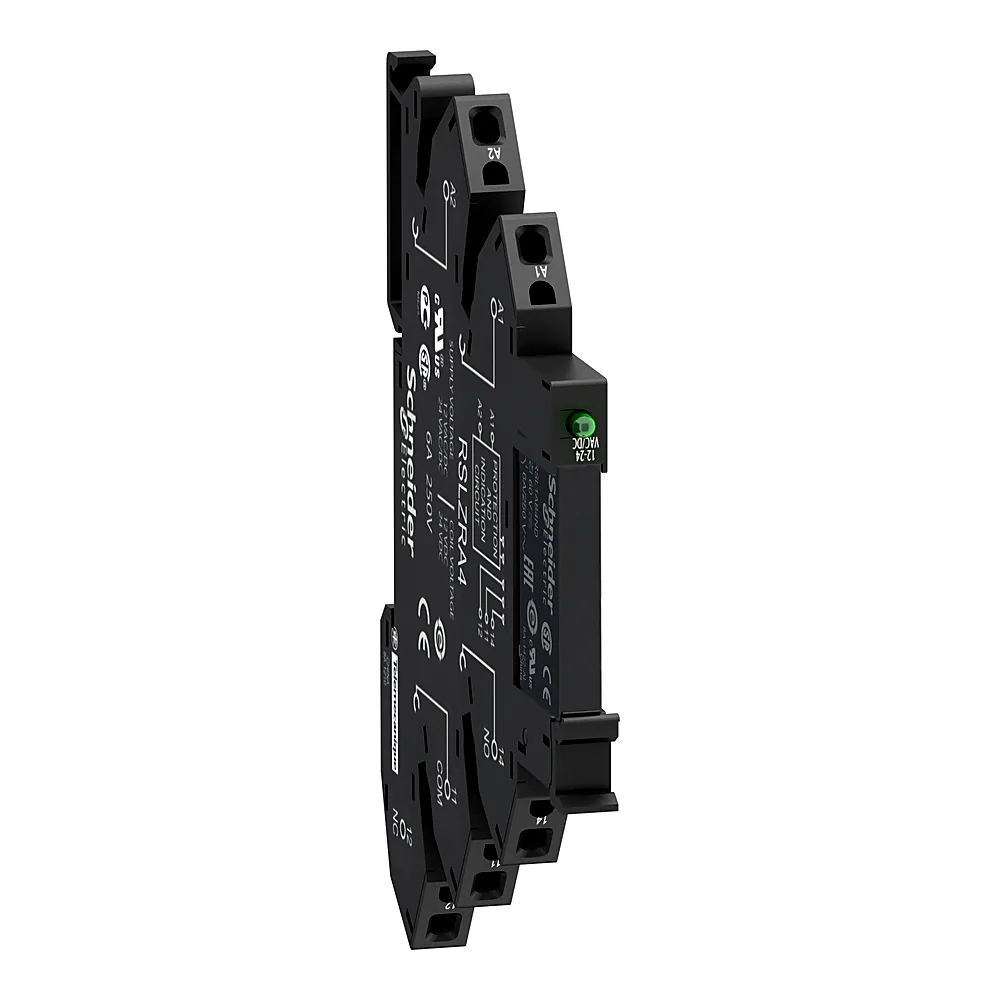 Реле проміжне RSL з цоколем з пружинними клемами 1CO 6 А 24 В AC/DC Schneider Electric RSL1PRBU