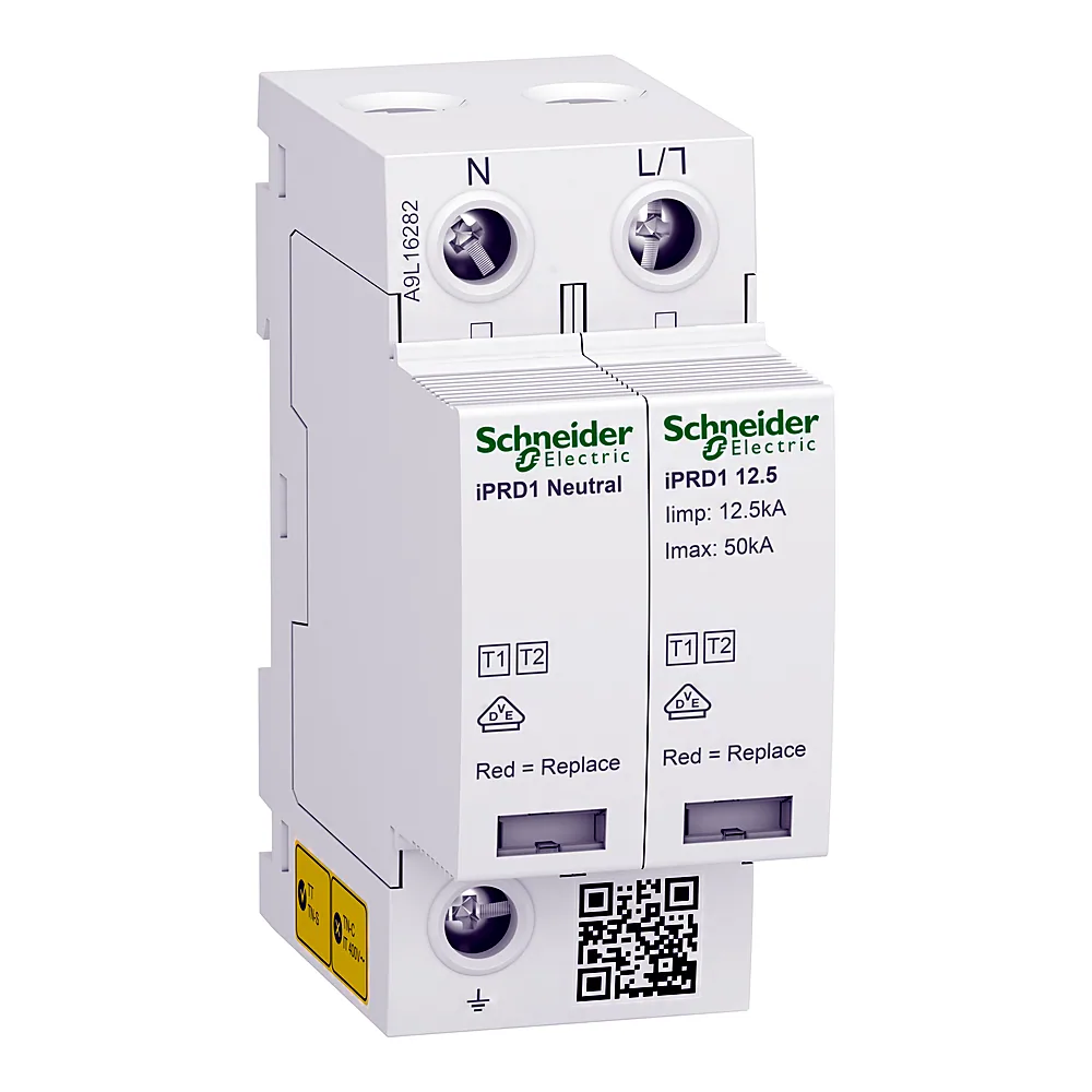 Обмежувач перенапруг Acti9 iPRD1 12.5r 1P+N 50 кА тип 1+2 Schneider Electric A9L16282