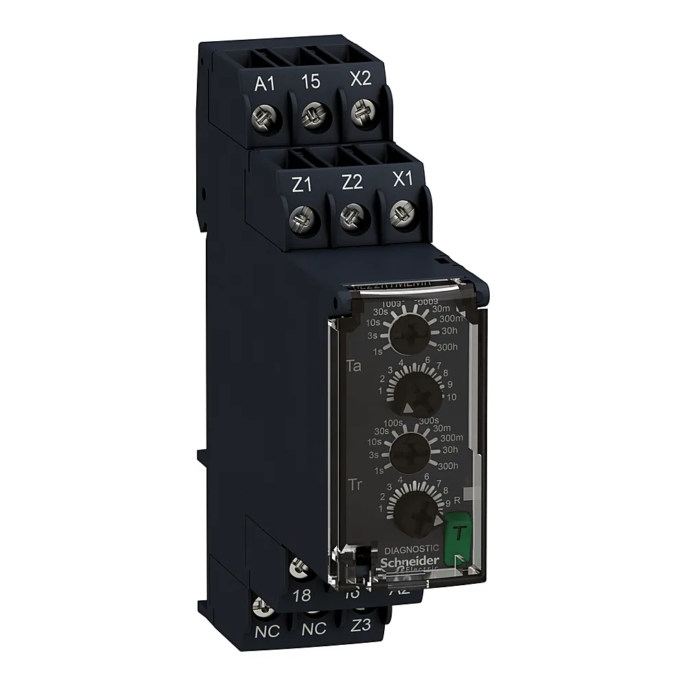 Реле часу багатофункціональне режим циклів 1CO 24-240 В AC/DC 22,5 мм Schneider Electric RE22R1MLMR