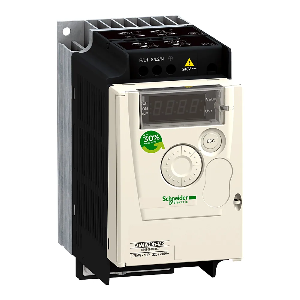 Перетворювач частоти Altivar ATV12 0,55 кВт 220 В 1-фазний з радіатором Schneider Electric ATV12H055M2