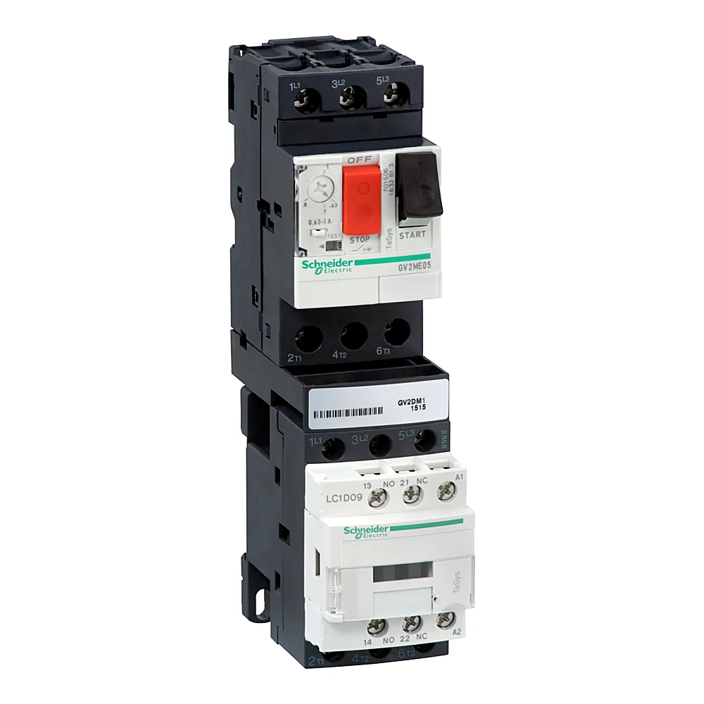 Пускач комбінований TeSys GV2 тип 1 4-6,3 А DC 24 В Schneider Electric GV2DM110BD