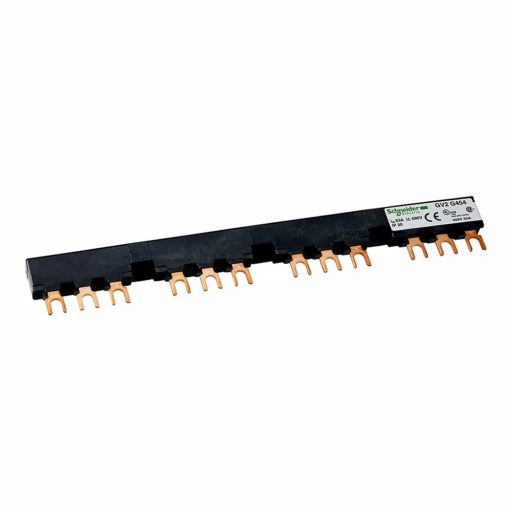 Шина гребінчаста 3P 63 А 4 відгалуження крок 54 мм Schneider Electric GV2G454