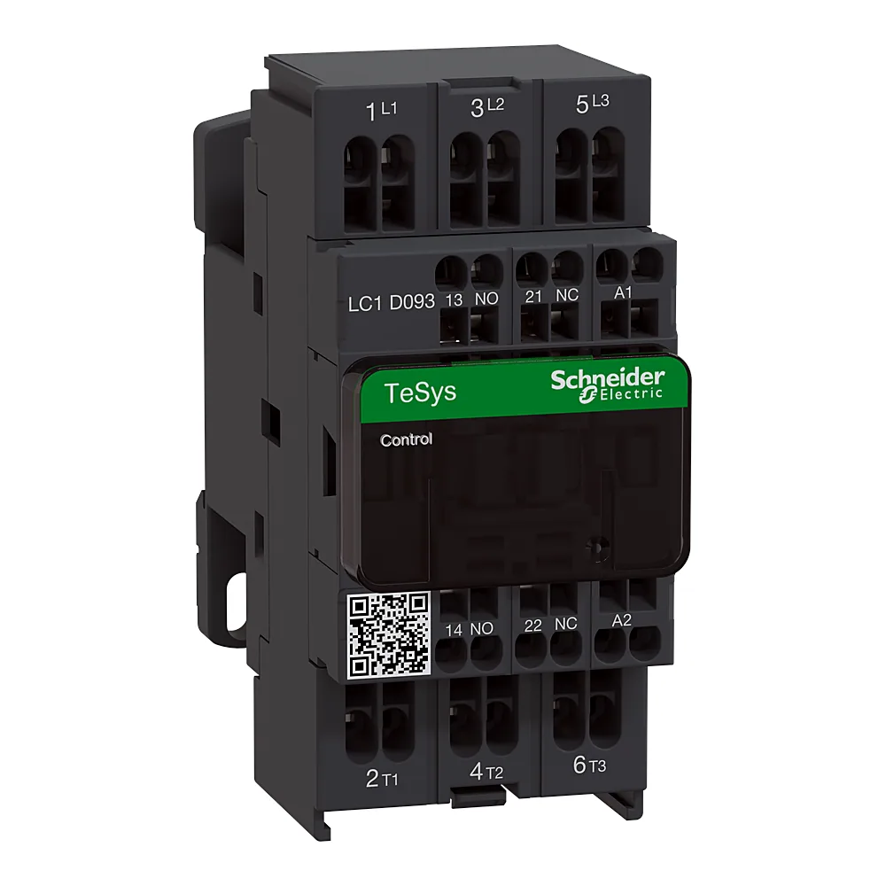 Контактор TeSys D 3P 9 А AC-3 1NO+1NC 220 В AC 50/60 Гц пружинні затискачі Schneider Electric LC1D093M7