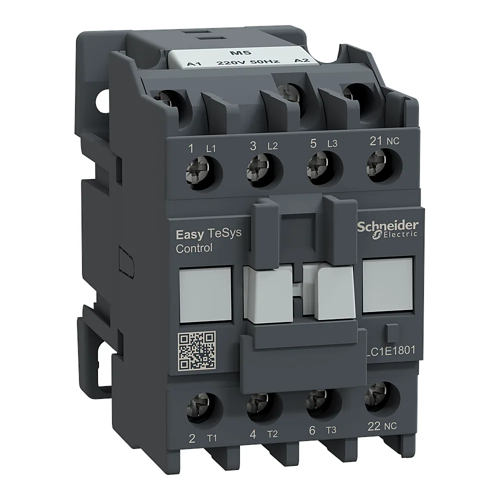 Контактор TeSys E 3P 18 А AC-3 1NC котушка 220 В AC 50 Гц Schneider Electric LC1E1801M5