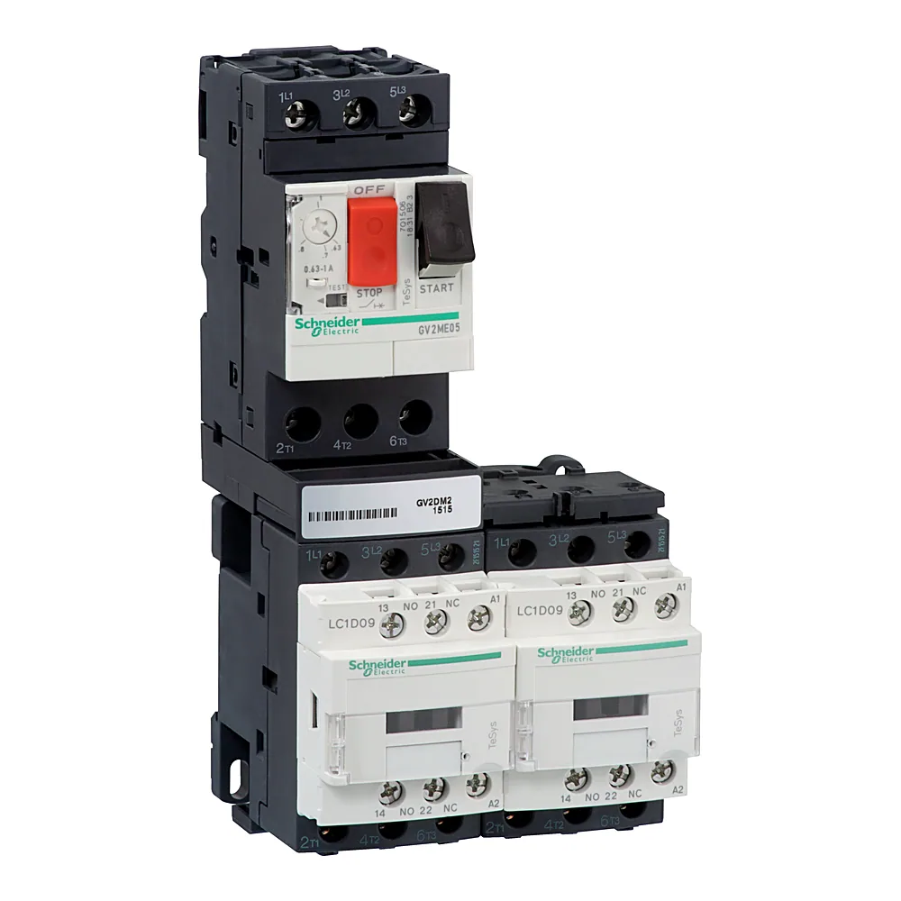 Пускач комбінований реверсивний TeSys GV2 тип 1 2,5-4 А DC 24 В Schneider Electric GV2DM208BD