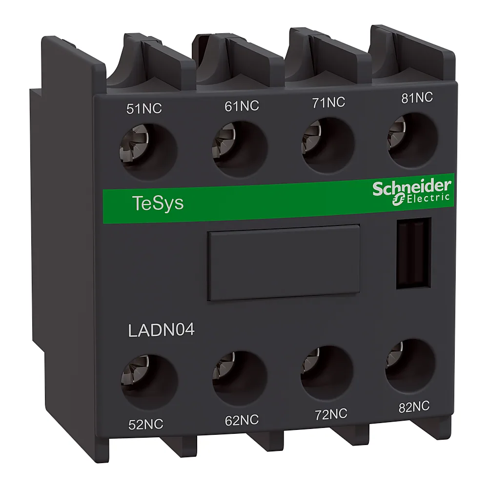 Блок-контакт 4NC фронтальний для контакторів серії D F B Schneider Electric LADN04