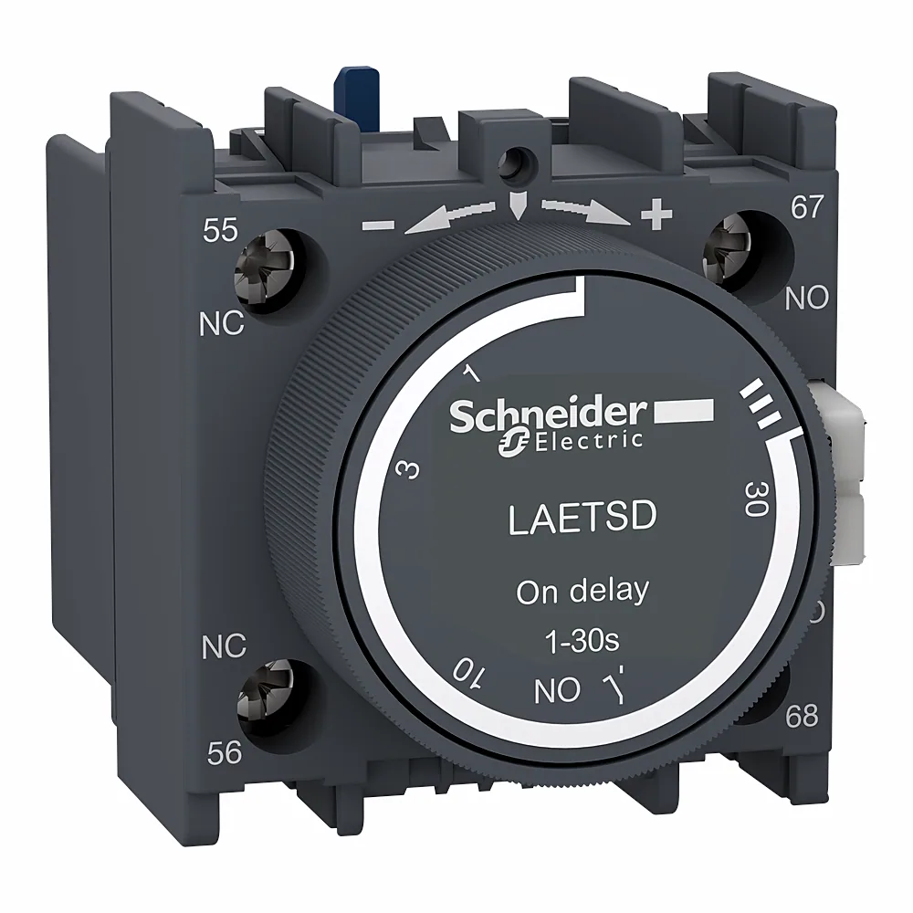 Блок додаткових контактів TeSys E з витримкою часу 1-30 с 1NO+1NC Schneider Electric LAETSD