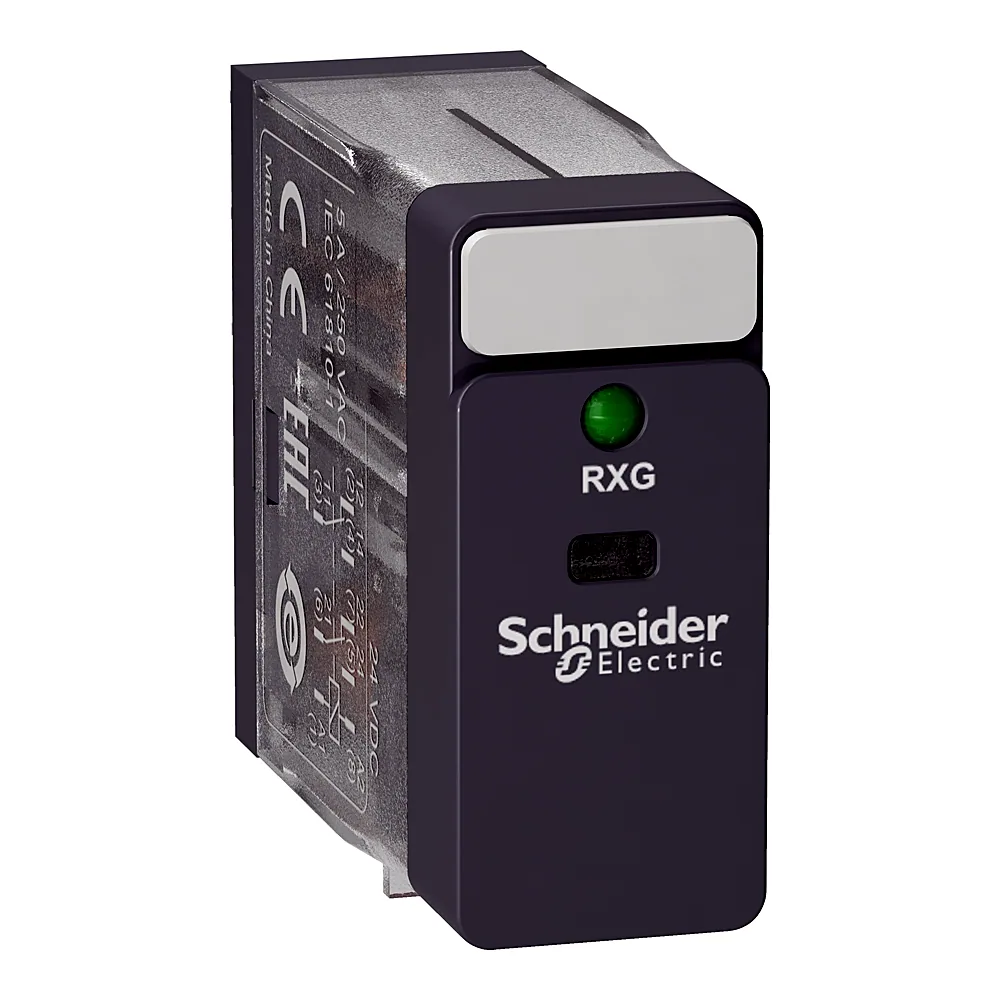 Реле проміжне RXG 2CO 5 А 24 В DC зі світлодіодом Schneider Electric RXG23BD