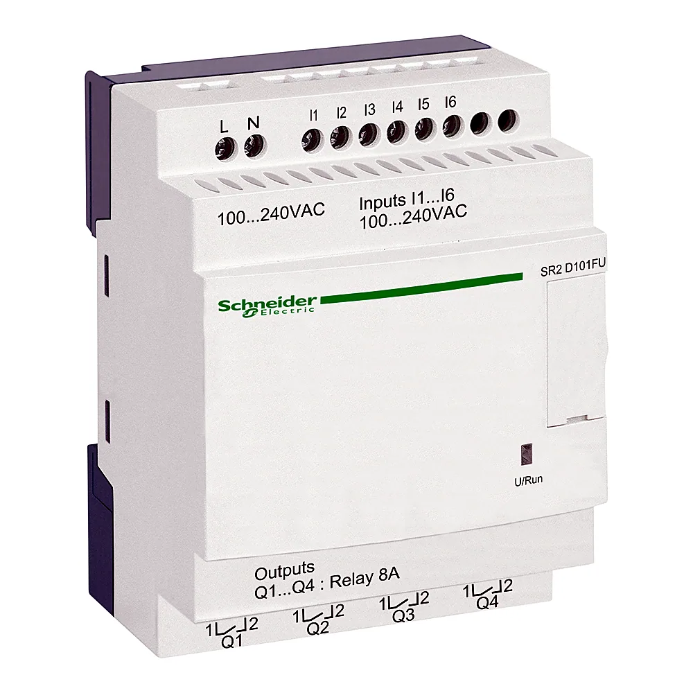 Інтелектуальне реле Zelio Logic 6 входів 4 релейні виходи AC 100-240 В без дисплея Schneider Electric SR2D101FU