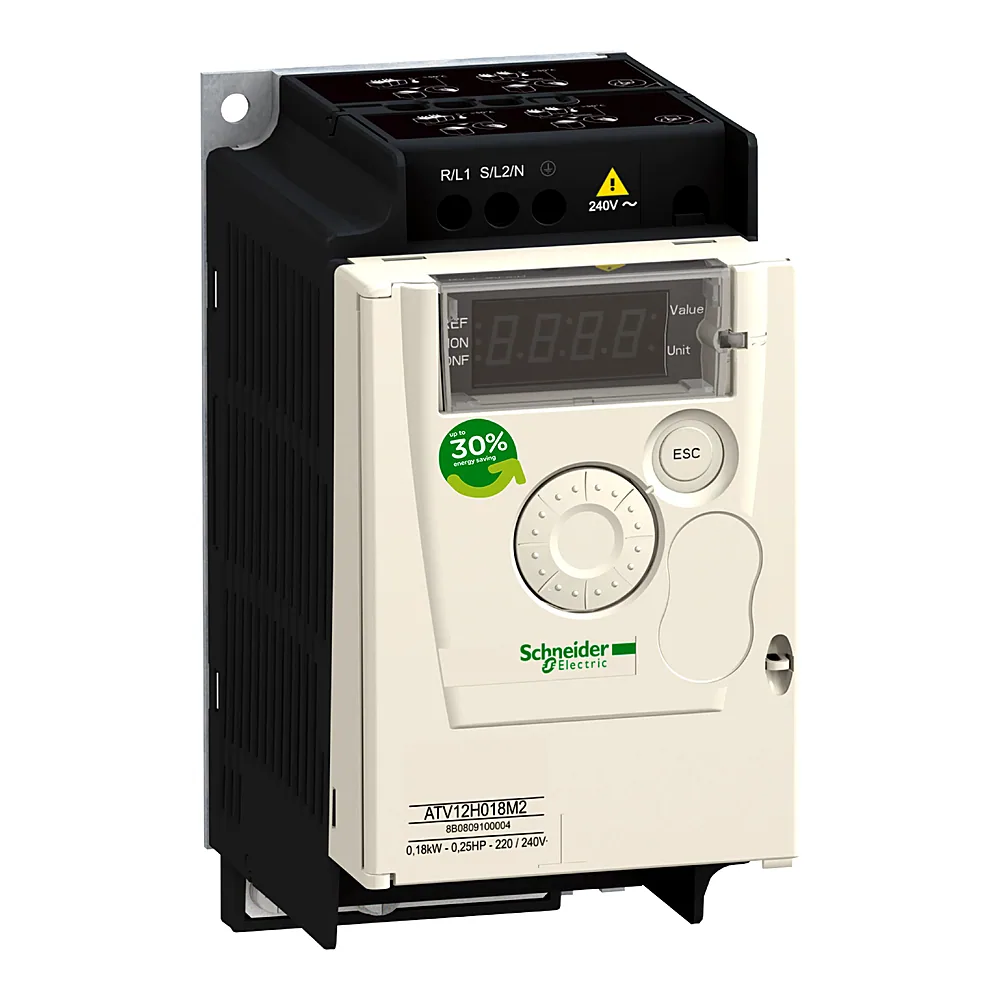 Перетворювач частоти Altivar ATV12 0,37 кВт 220 В 1-фазний з радіатором Schneider Electric ATV12H037M2