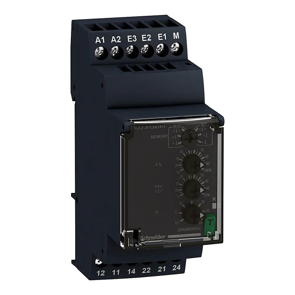 Реле контролю струму 0,3-15 А живлення AC 2CO 8 А Schneider Electric RM35JA32MT