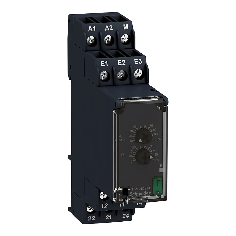 Реле контролю напруги 1-100 В живлення 24-240 В AC/DC 2CO 8 А Schneider Electric RM22UA22MR