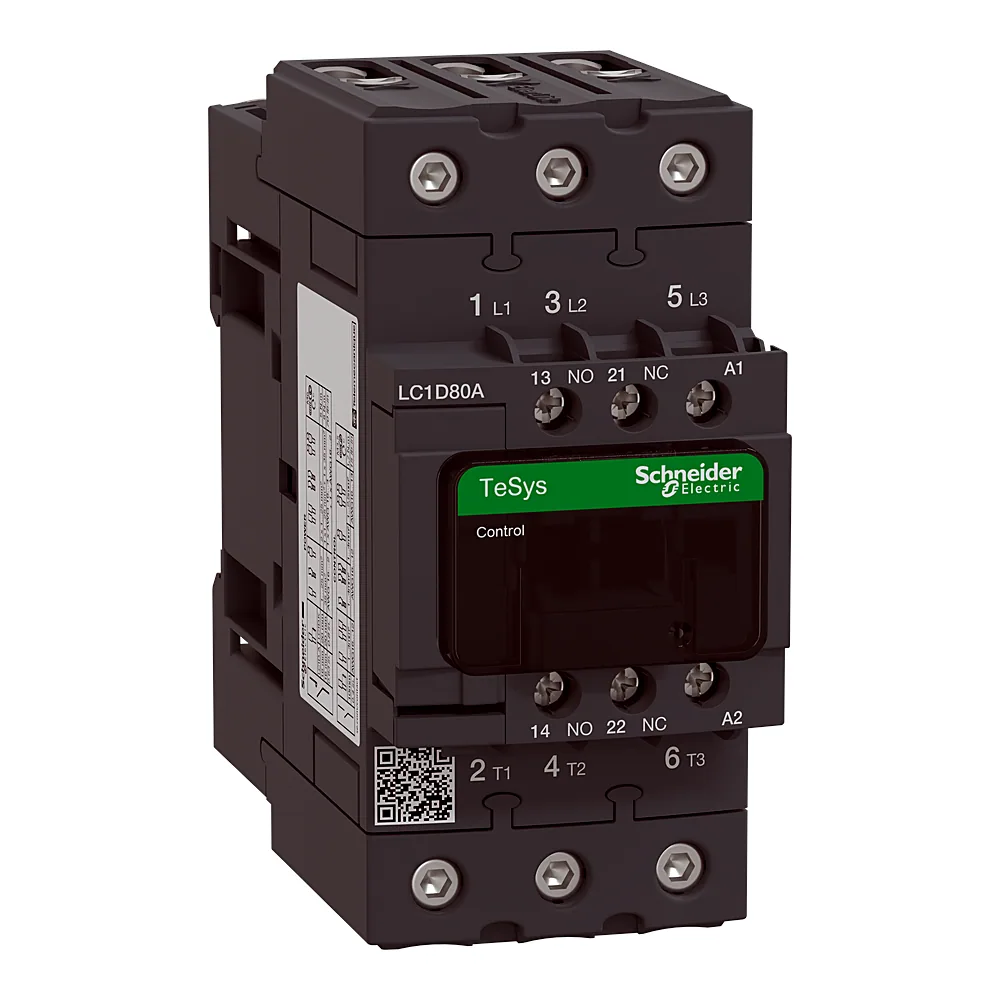 Контактор TeSys Deca 3P 80 А 1NO+1NC котушка 230 В AC 50/60 Гц затискачі Everlink Schneider Electric LC1D80AP7