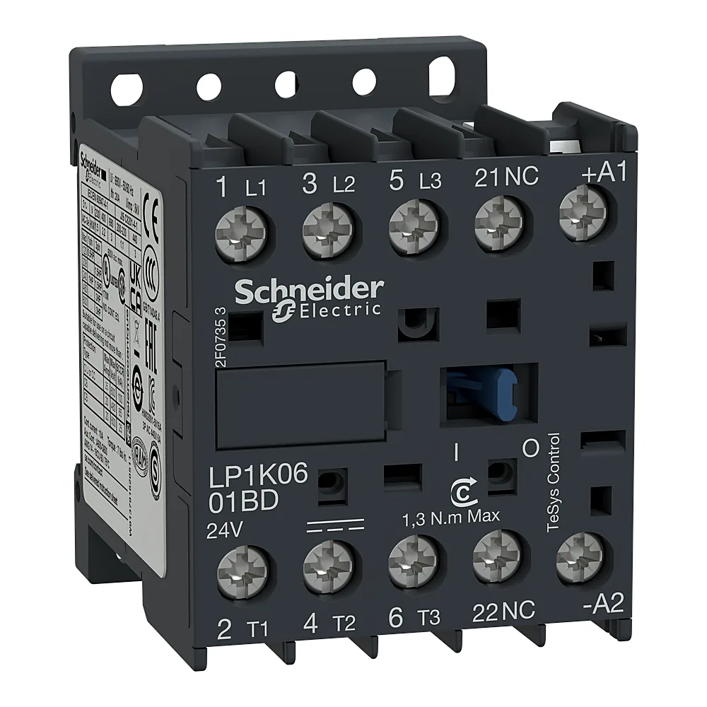 Контактор TeSys K 3P 9 А 1NC DC 220 В гвинтові затискачі Schneider Electric LP1K0901MD