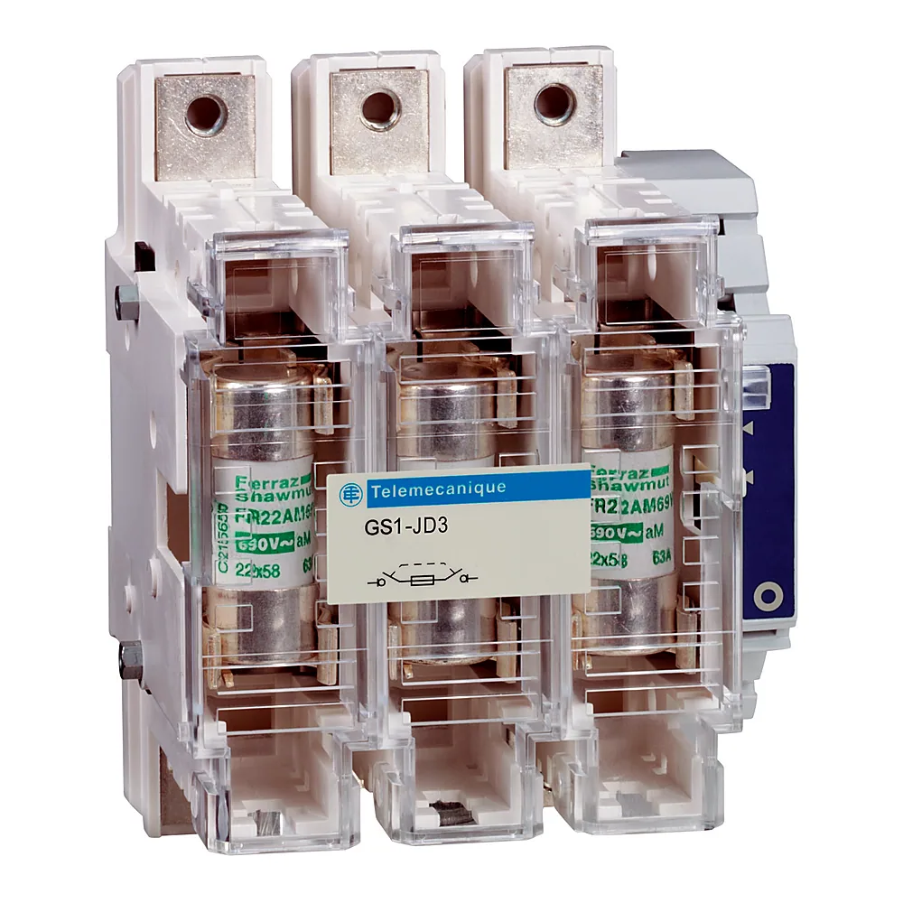 Рубильник з запобіжниками TeSys GS 3P 100 А 22х58 мм Schneider Electric GS1JD3