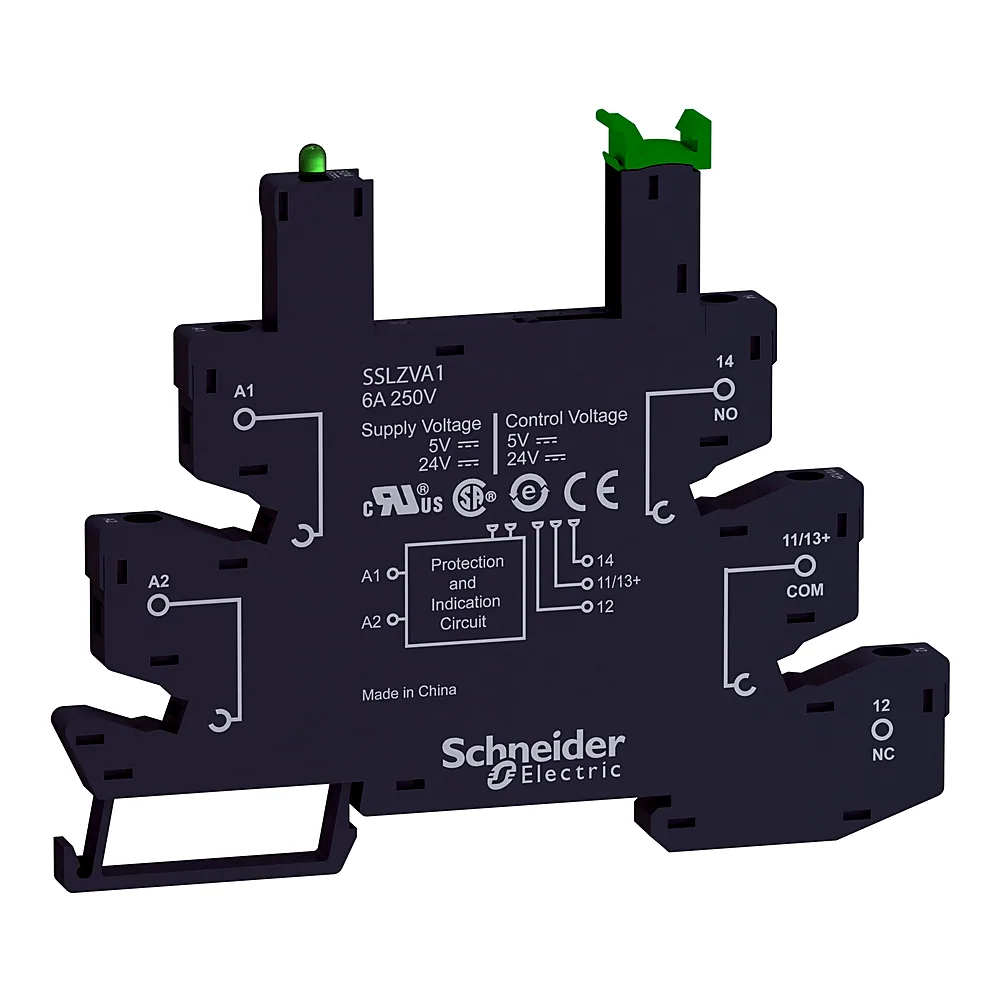 Цоколь гвинтовий для реле SSL 6 А 5-24 В DC Schneider Electric SSLZVA1
