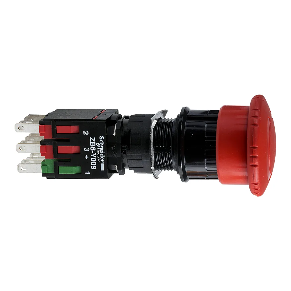 Кнопка аварійної зупинки Harmony XB6 D16 мм грибок D30 мм 1NO+2NC червона Schneider Electric XB6AS8349B