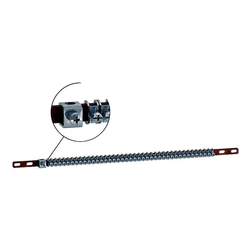 Шина заземлення Linergy TB 35 мм² 20 затискачів (2 шт) Schneider Electric LVS04202