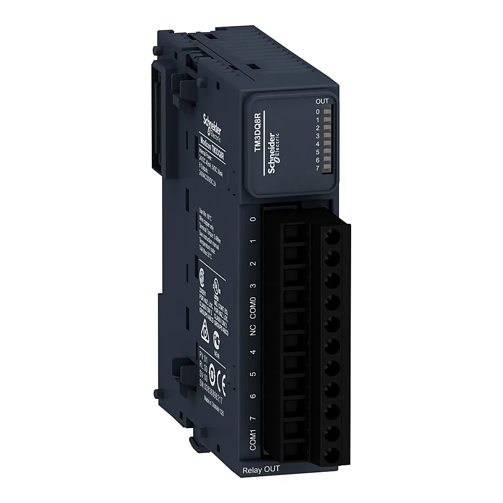 Модуль розширення Modicon TM3 8 релейних виходів 2 А Schneider Electric TM3DQ8R