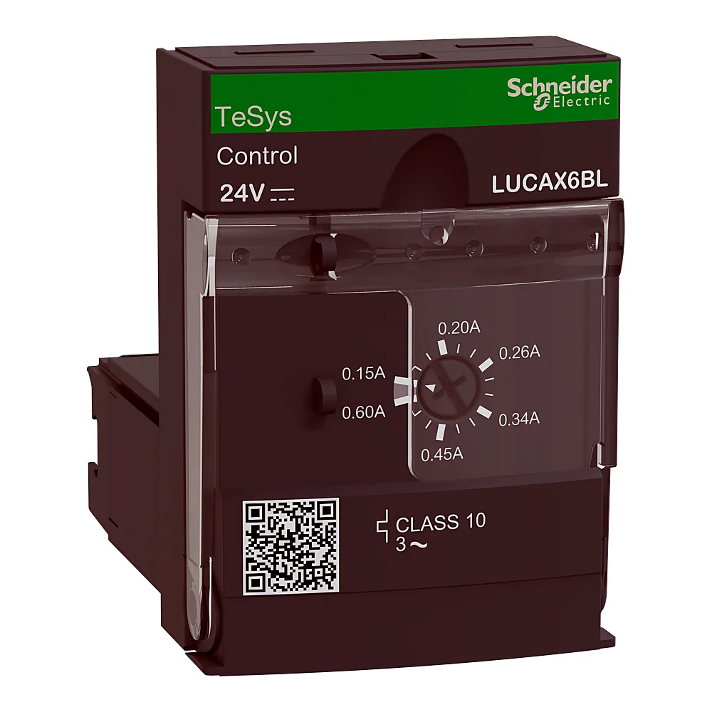 Блок керування стандартний TeSys U 0,15-0,6 А DC 24 В CL10 3P Schneider Electric LUCAX6BL