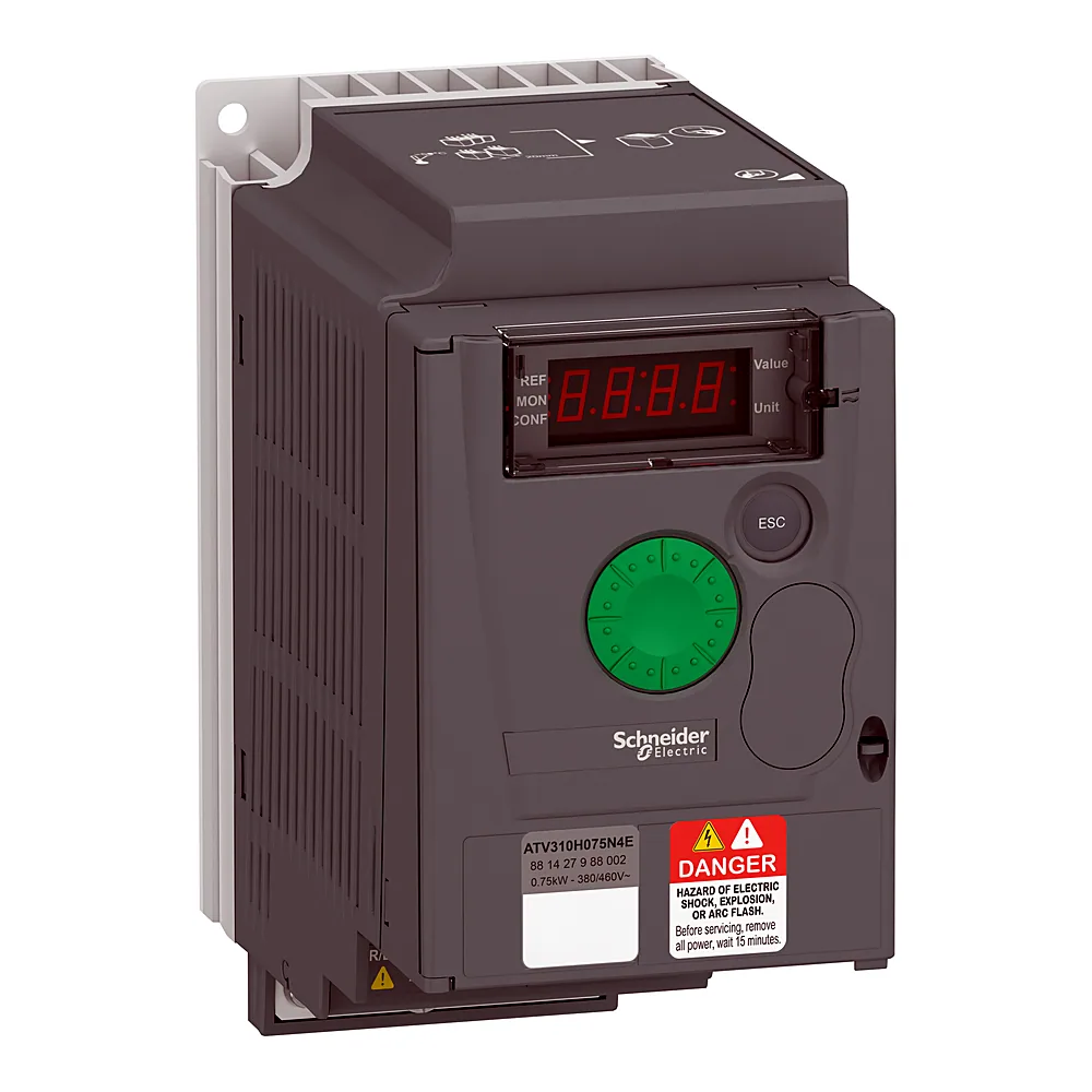 Перетворювач частоти Altivar ATV310 0,75 кВт 380-460 В 50/60 Гц 3-фазний IP20 без ЕМС-фільтра Schneider Electric ATV310H075N4E