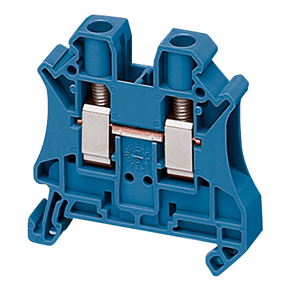Клема гвинтова Sarel 2-контактна 6 мм² синя Schneider Electric NSYTRV62BL